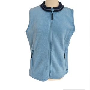 Cabela’s Women’s Fleece Vest Light Blue Full zip Sleeveless Outdoors Size M